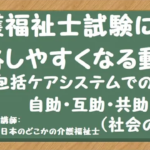 地域包括ケアシステムでの自助・互助・共助・公助(社会の理解)